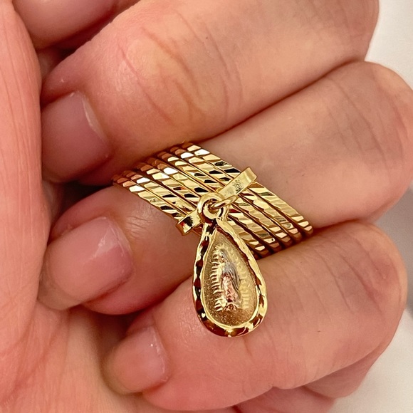 Jewelry - 18k Gold Filled Virgin Guadalupe Semanario Ring